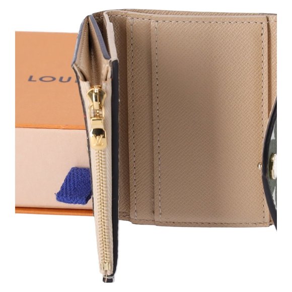 Louis Vuitton M67640 Monogram Giant Portefeuille Zoe Khaki Trifold Wallet w Box - Picture 8 of 16